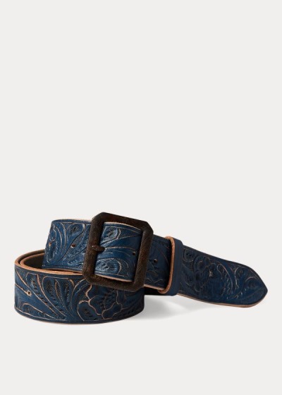 Ralph Lauren Hand-Tooled Læder Bælte Herre Danmark (NDAMB3845)